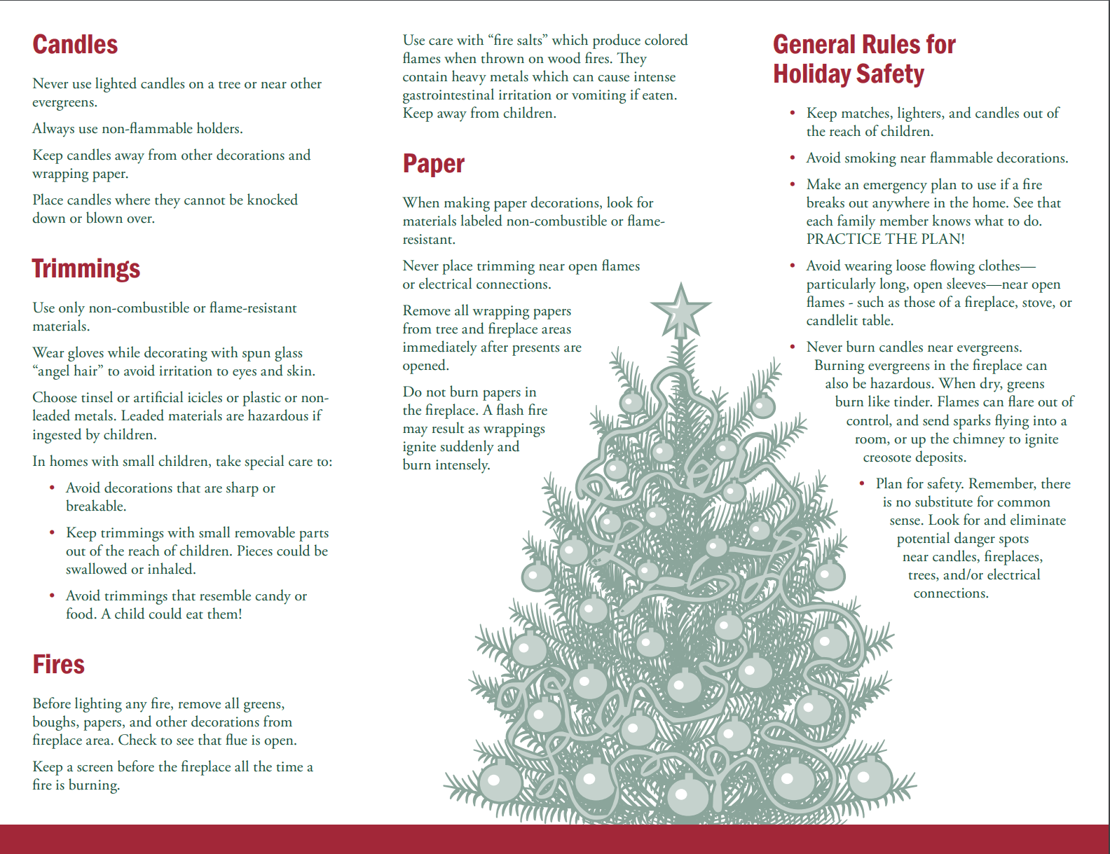 Holiday safety page 2 safety commission