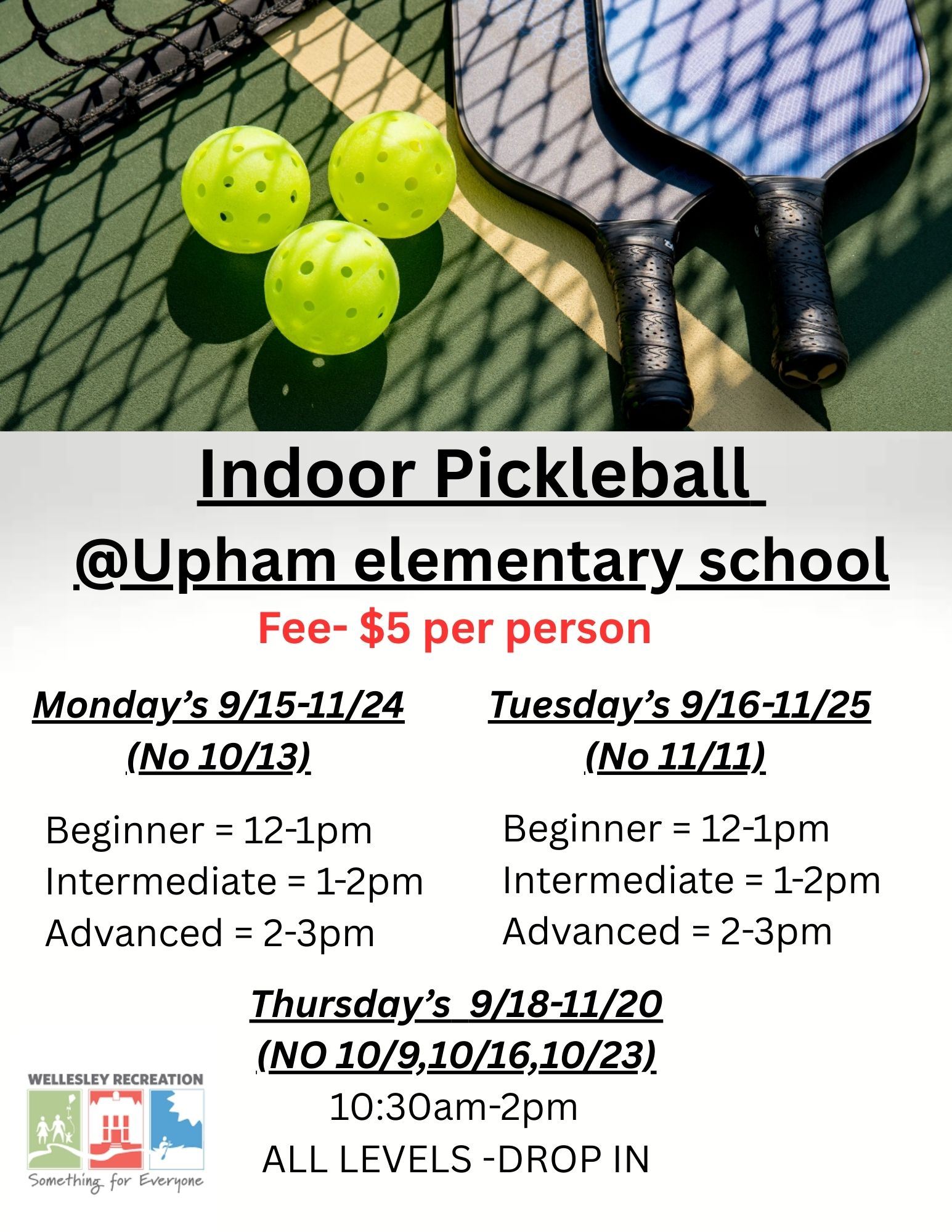 Pickleball Upham elementary school