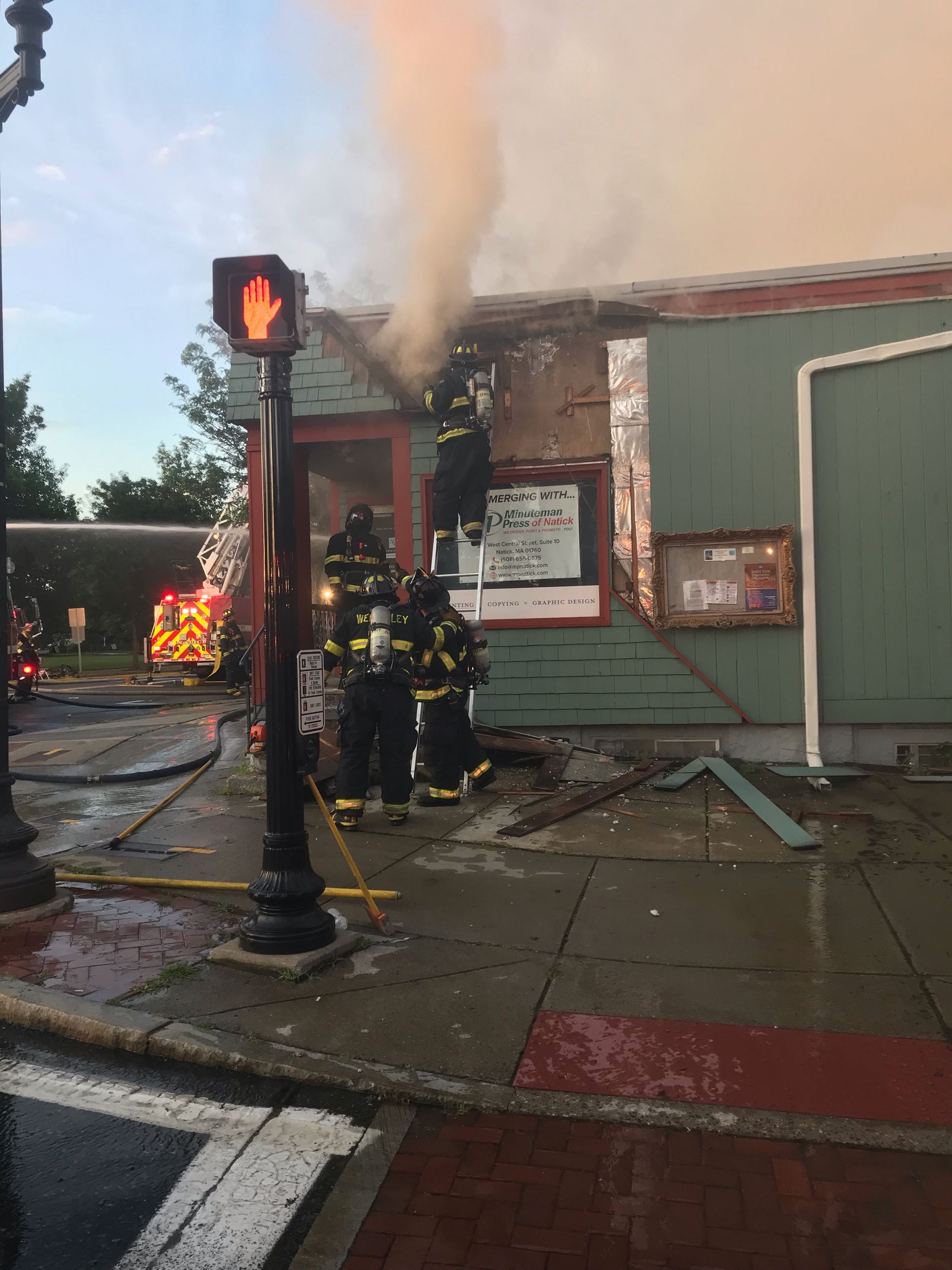Picture of Wellesley Firefighters in Natick fire